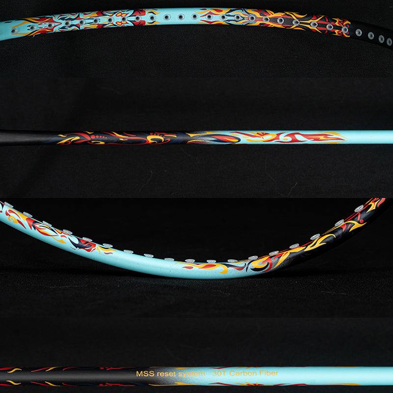 Blue Fire Racket ALPSPORT 4U BADMINTON RACKET-FLAME | ALP-SPORT