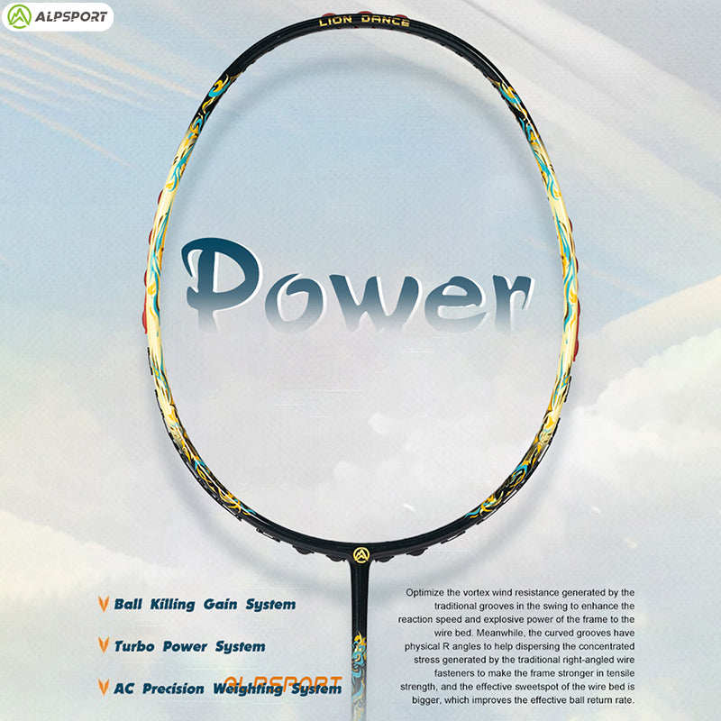 ALPSPORT 6U BADMINTON RACKET-LION | ALP-SPORT