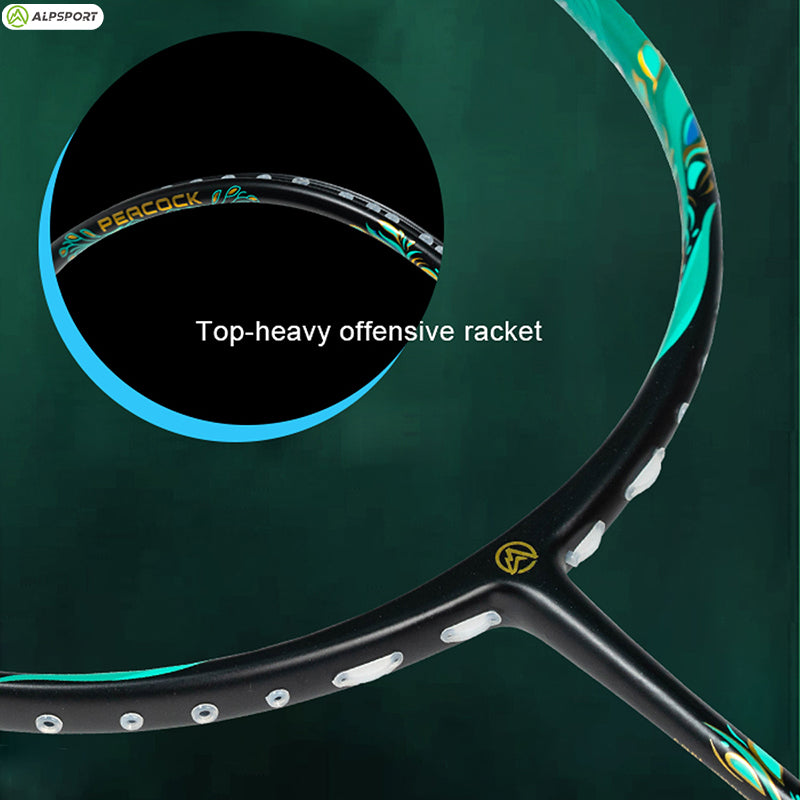 Alp Racket Wave Shape ALPSPORT 4U BADMINTON RACKET-PEACOCK | ALP-SPORT
