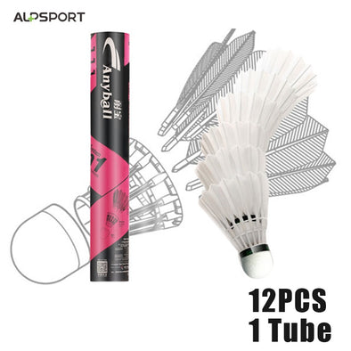 ALPSPORT 3-Stage White Goose Feather Shuttlecocks-D111